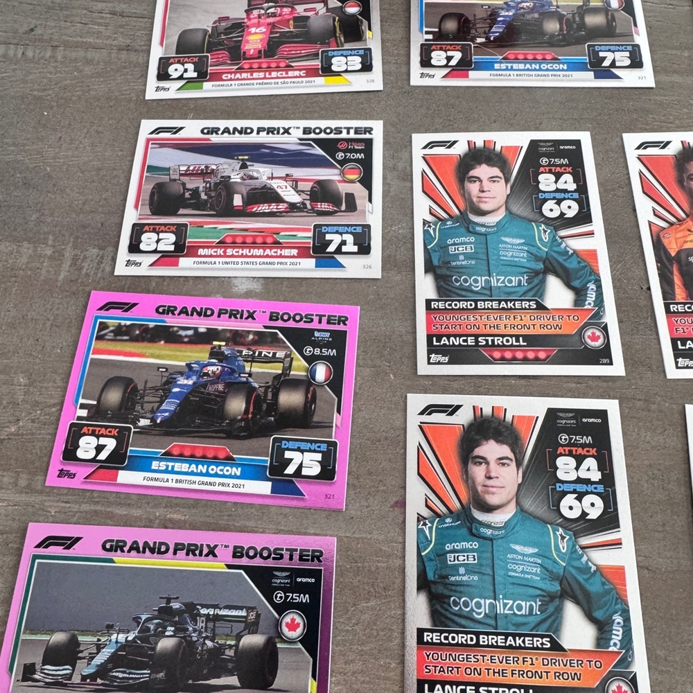Tools F1 Trading Cards lot